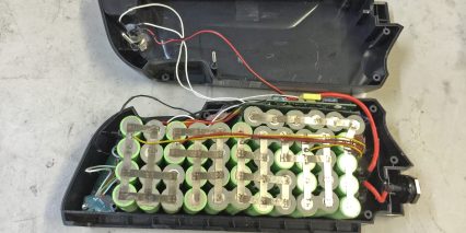 E Rad 48 Volt Battery Pack Inside View Top