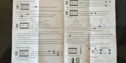 Sondors Display Panel Instructions Page 2