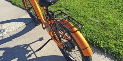 E Lux Tahoe Rack With Pannier Blockers And Bungee Cords