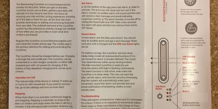 Boomerang Cyclotrac Bike Alarm Gps Manual Back