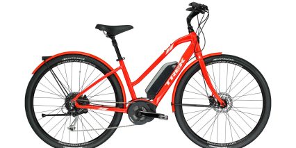 Trek Verve Plus Step Thru Coral Red Stock