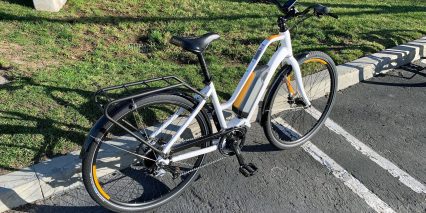 Raleigh Detour Ie White With Orange Accents Step Through Grame