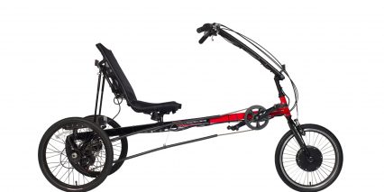 Electric Bike Technologies Electric Eco Delta Trike Stock Black Red