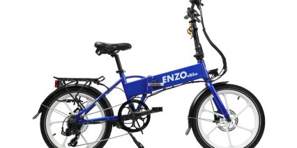 2019 Enzo Ebikes Electric Folding Bike Stock Folding Blue