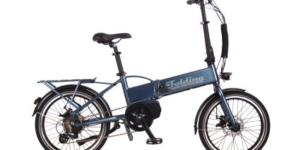 Electric Bike Technologies Electric Folding Bike Stock Folding Blue