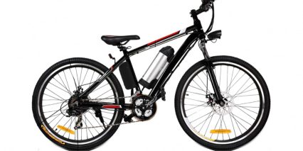 Ancheer Power Plus Electric Mountain Bike Stock High Step Black