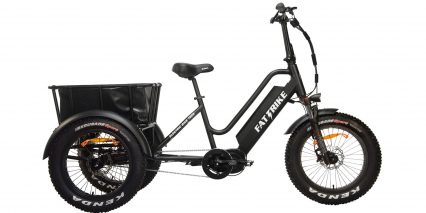 Electric Bike Technologies Fat Mid Drive Trike Stock Trike Black