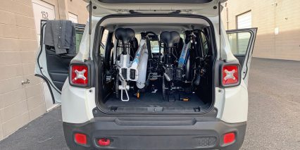 Lectric Ebikes Lectric Xp Two Folded In Trunk Of Car