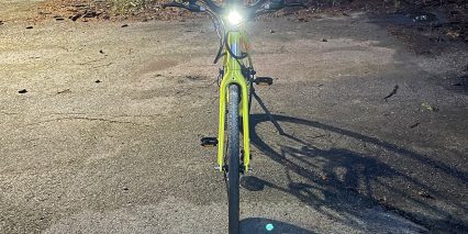 2022 Aventon Soltera 7 Speed Front View Headlight On