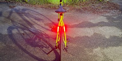 2022 Aventon Soltera 7 Speed Rear View Lights On